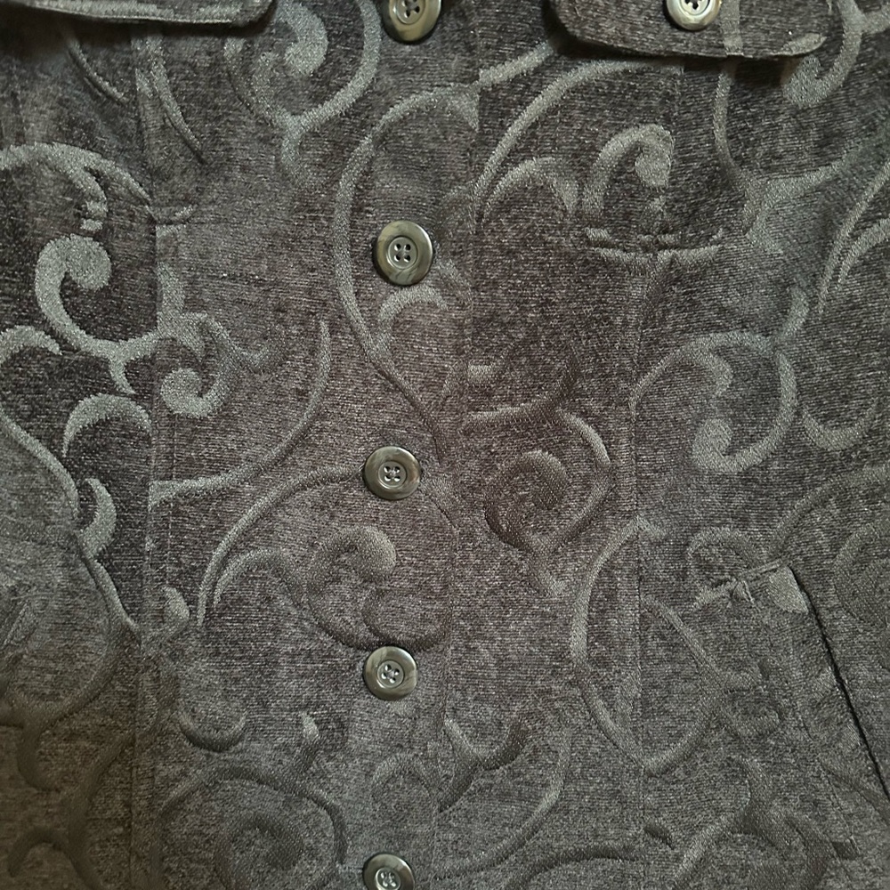 Croft & Barrow Black Scroll Patterned Women's Jac… - image 6